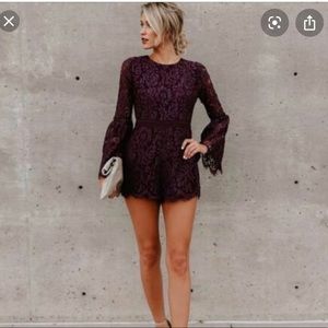 EUC VICI Natasha Pocketed Lace Romper